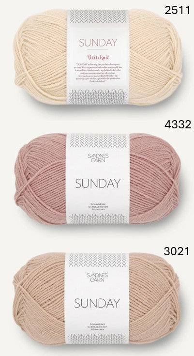 Tynn Amalie jakke og bukse med tilbehør - strikkepakke (0-4 år)