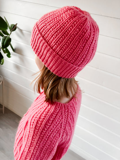 Amalie lue, hals, tykke votter og tykke sokker (1-12 år)