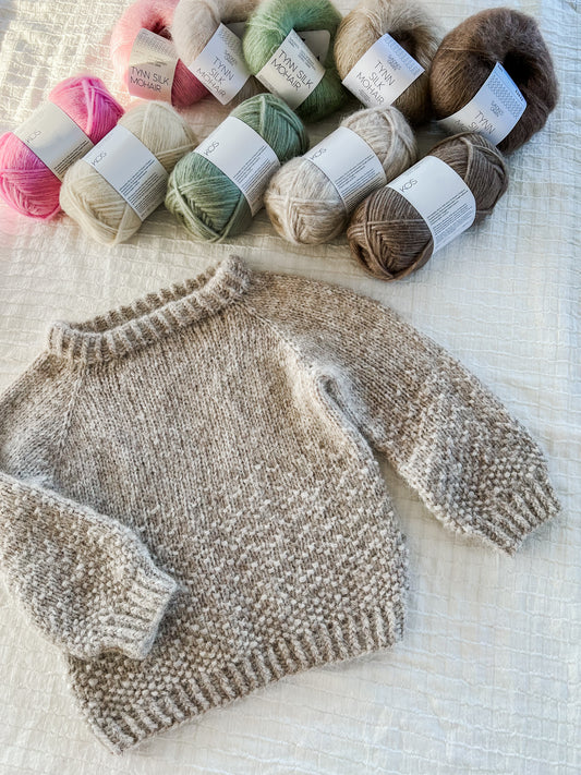 Chunky Pernilles perlegenser - strikkepakke (1-10 år)